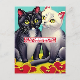 Moderna Katters Meowentinska Alla Hjärtans Dag Vykort