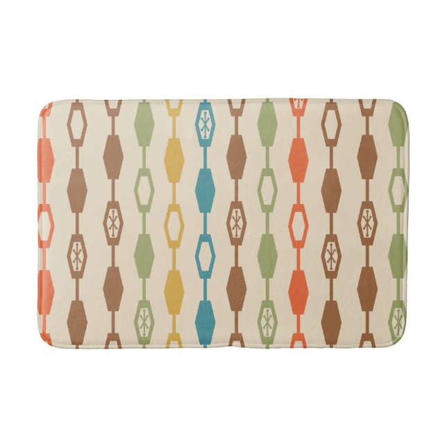 Moderna kedjor i mitten av århundradet, flerfärgad badrumsmatta (Framsidan)