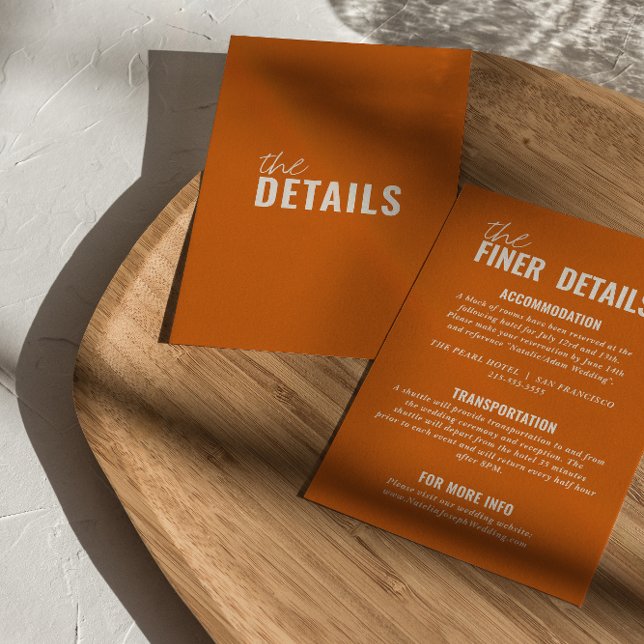 Moderna Klassiska Whimsical Färgrika Bröllopsdetal Tilläggskort (Skapare uppladdad)