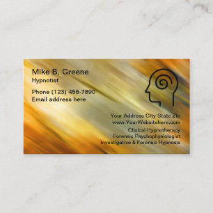 Moderna kliniska Hypnotherapist Visitkort