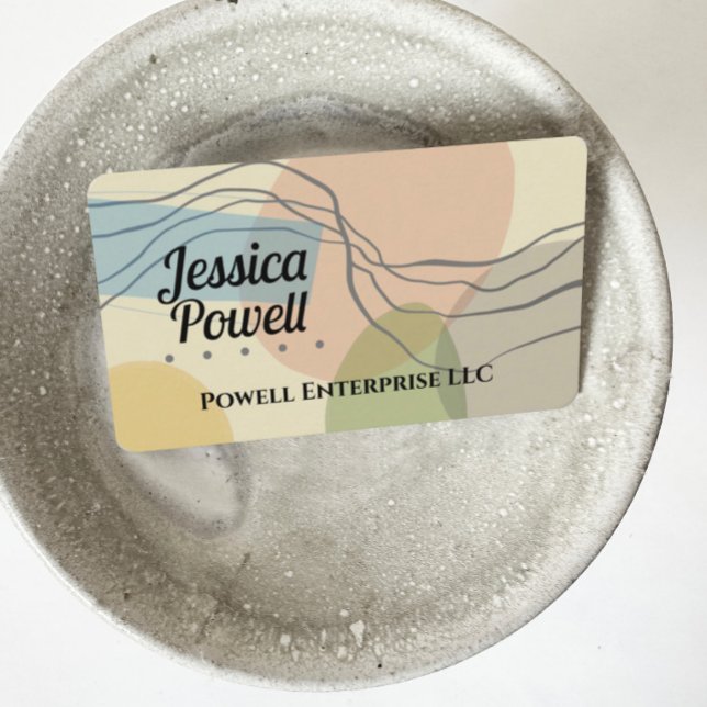 moderna konstformer i abstrakt och linjer mjuka fä visitkort (Skapare uppladdad)