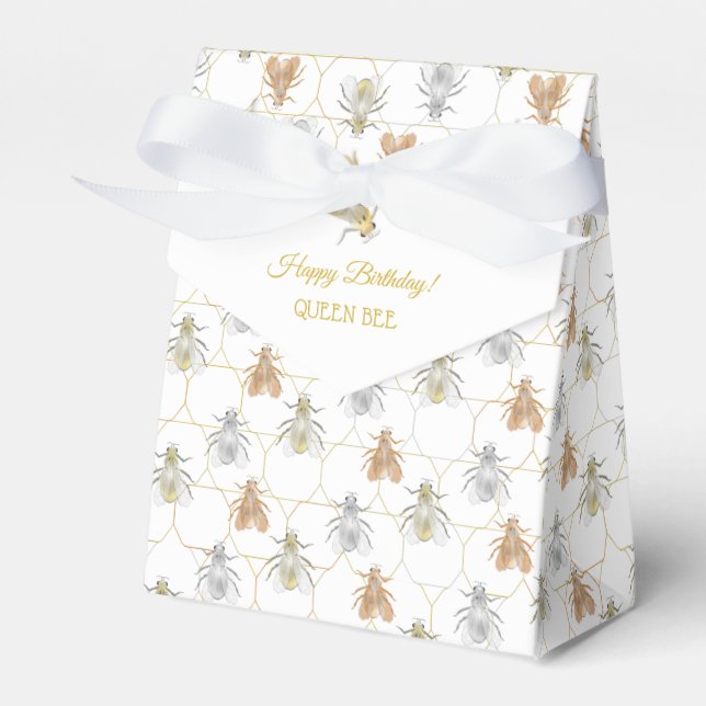 Moderna kopparbin Metall i Guld Silver Presentaskar (Framsidan Sidan)