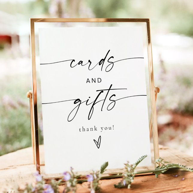 Moderna kort och gåvor från Bröllop Bord Poster (Skapare uppladdad)