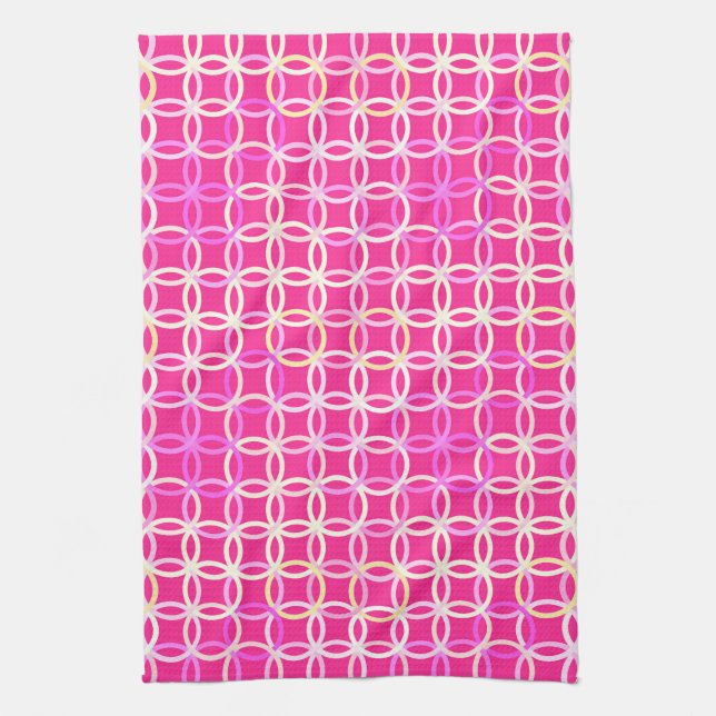 Moderna kretsar i mitten av århundradet, fuchsisk  kökshandduk (Vertikal)