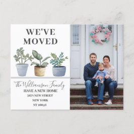 Moderna krukväxter vi har flyttat  meddelande vykort