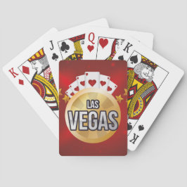 Moderna Las Vegas gyllene stjärnor röda Casinokort