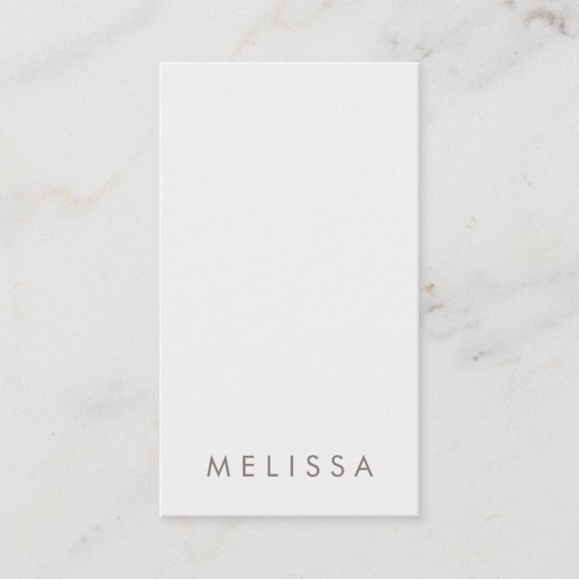 Moderna lätta grått-minimalistiska lodräna visitkort (Framsida)