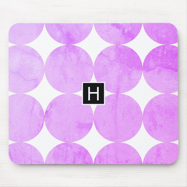 Moderna lila cirklar | Monogram Musmatta (Framsidan)