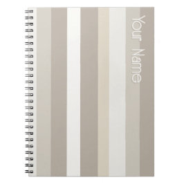 Moderna Linear | Alabaster & Bone Anpassad Anteckningsbok