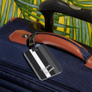 Moderna Linear Kol och Obsidian Bagagebricka