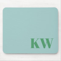 Moderna ljusblå monograminitialer personliga