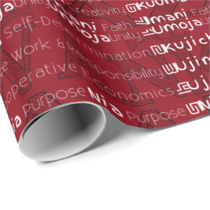 Moderna lyckliga Kwanzaa Presentpapper