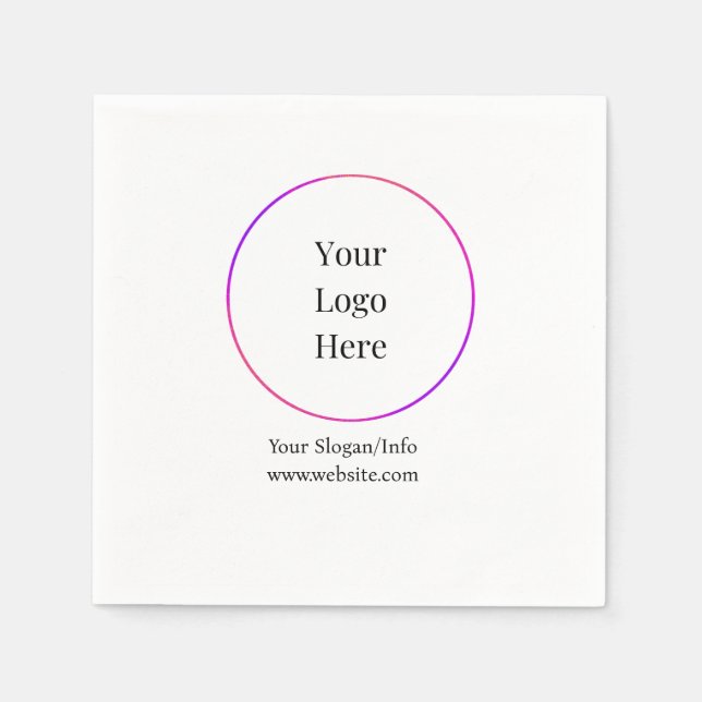 Moderna mallar för Business Logotyp Anpassade Pappersservett (Framsidan)