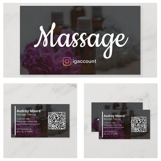 Moderna Mallar för Professionell Massage terapi Visitkort (Modern Professional Massage Therapy Templates Business Card
)