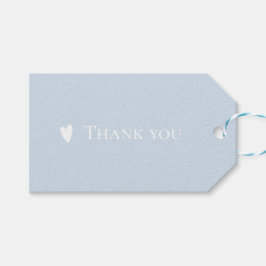 Moderna Märkre med minimal pastellblått Tack Presentetikett