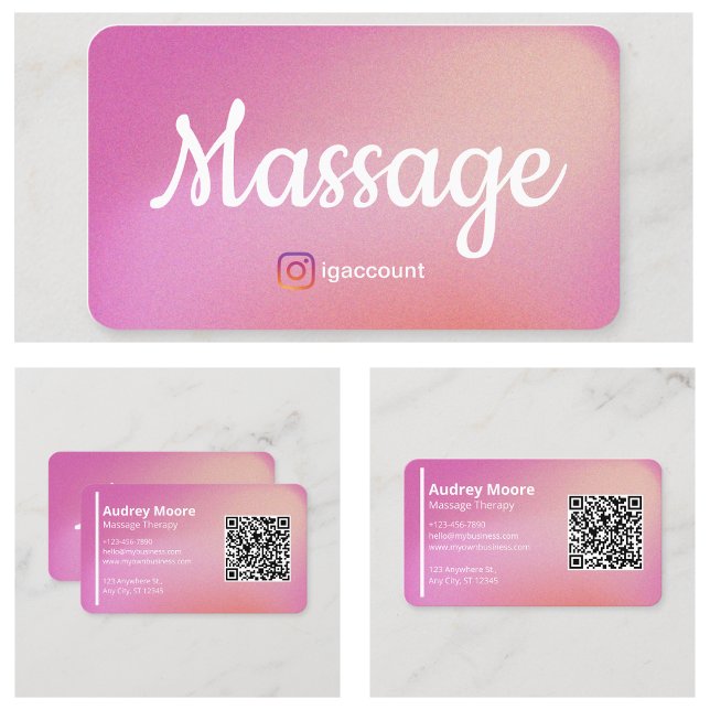 Moderna massageterapeut Affärs Kort Mallar (Modern Massage Therapist Business Card Templates
)