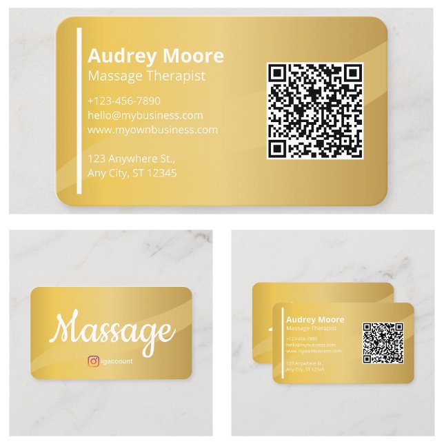 Moderna Massageterapeut Eleganta Mallar Visitkort (Modern Massage Therapist Elegant Templates Business Card
)