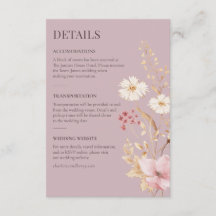 Moderna Mauve-Botaniska Bröllopsdetaljer