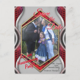 Moderna Metalliska 3D Röda Grå Textur Utseende Meddelande Vykort