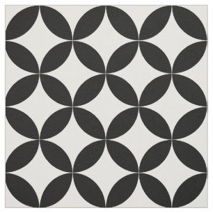 Moderna Mid Century Big Circles upprepar Mönster Tyg