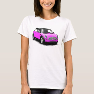 Moderna mini- bästa bildamer för shock rosa tee shirt