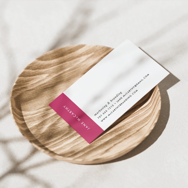 Moderna minimala Affärskort | MAGENTA Visitkort (Skapare uppladdad)