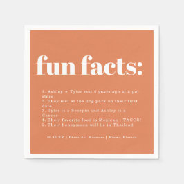 Moderna Minimala Papaya Färgprov Fakta Fun Facts Pappersservett