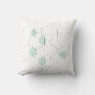 Moderna Minimalist geometriska sexhörningar för Kudde