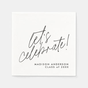 Moderna minimalistiska examensfest servetter