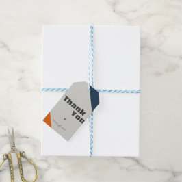Moderna minimalistiska höst tack-gåva-etiketter presentetikett
