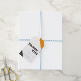 Moderna Minimalistiska Höst Tack Gåvokort Presentetikett