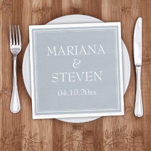 Moderna minimalistiska ljusgrå servetter