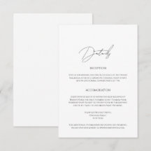 Moderna minimalistiska manus Bröllopsdetaljer