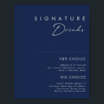 Moderna Minimalistiska Marinblå Silver Signaturdry Poster<br><div class="desc">Denna moderna minimalistiska marinblå silver signaturdrycker-affisch är perfekt för din klassiska boho-hundring. Dess enkla, unika abstrakta design tillsammans med ett samtida minimalt skript och en mörk marinblå färgpalett ger denna produkt en känsla av elegant formell lyx medan den förblir enkel, chic bohemisk. Behåll den som den är, eller välj att...</div>