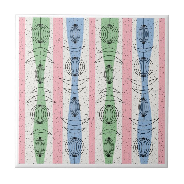 Moderna mobiltelefoner i mitten av århundradet 4 kakelplatta (Framsidan)