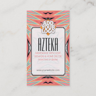 Moderna Mode Pastels Aztec Mönster Affärskort Visitkort