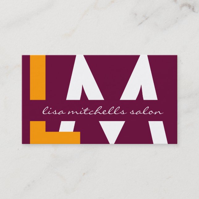 Moderna Monogram-Affärskort Visitkort (Framsida)