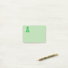 Moderna Monogram i kraftiga bokstäver | Ljust och  Post-it Block