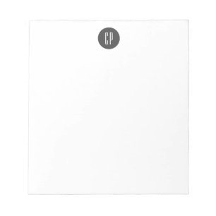 Moderna Monogram Professionella Enkla Initialer Anteckningsblock