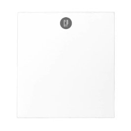 Moderna monogram professionella enkla initialer anteckningsblock