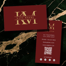 Moderna monograminitialer professionella röd guld
