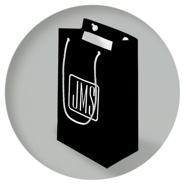 Moderna monograminitialer | Svart & Vit (Skapare uppladdad)