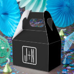 Moderna monograminitialer | Svart & Vit Presentaskar<br><div class="desc">Modern anpassningsbar monogramdesign,  redigera som du vill.</div>