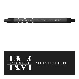 Moderna monograminitialer svart vitt professionell