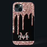 Moderna monogrammade drivrutiner Ro Guld Glitter<br><div class="desc">Elegant, modern, ro guld, droppar anpassningsbar personlig namn och monogrammat glitter. Den här designen har faux-gnistran rosa ros guld glitter-droppar på svart bakgrund med anpassningsbar personlig-monografi som första och första namn. Perfekt feminin gåva till flickor och kvinnor som kärlek söt trendig glam sak. Kontakta mig om du behöver hjälp eller...</div>