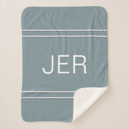 Moderna Monogrammerade Anpassade Initialer Blå & V