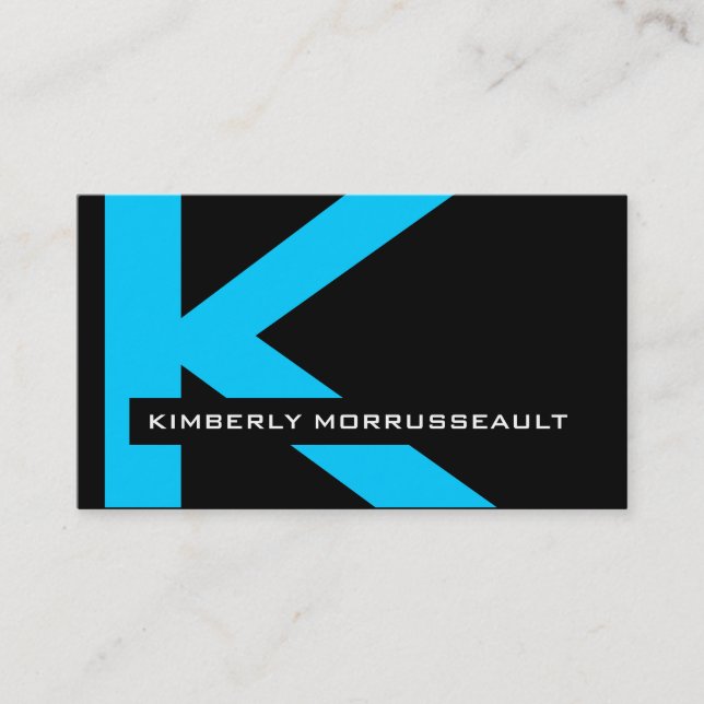 Moderna Monogramvisitkortar Visitkort (Framsida)