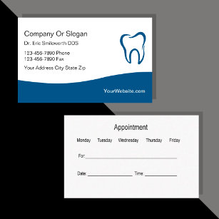 Moderna Möte Affärskort för tandläkare Tidsbeställning Kort
