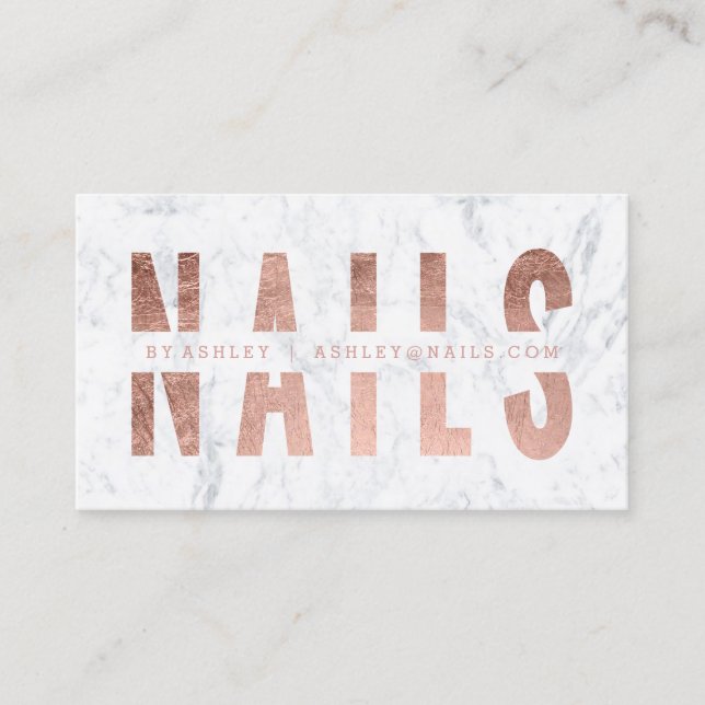Moderna nagel-piskrapp som klipper ut marmor från  visitkort (Framsida)