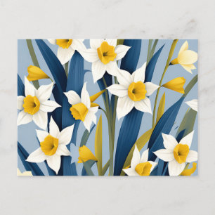 Moderna narcissblommor vykort